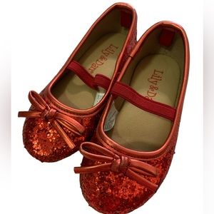Lily & Dan Size 5/6 Red Glittery Ballet Flats ⚡️5/$25 Bundle!⚡️
